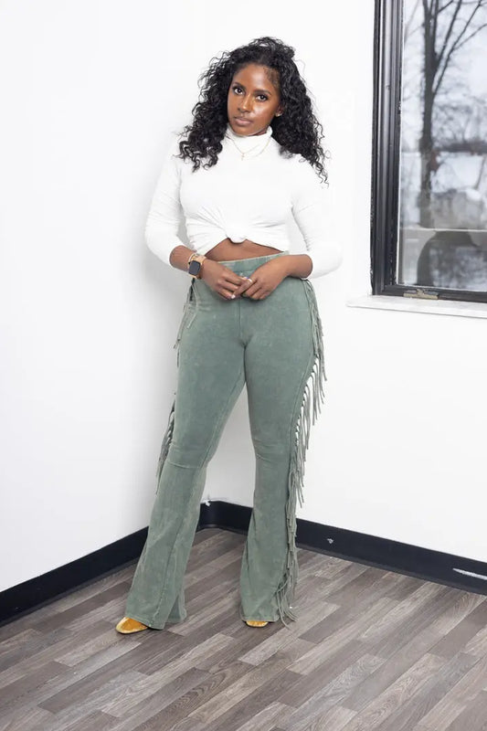 Cowboy Fringe | Pant Olive Anaiya Ali